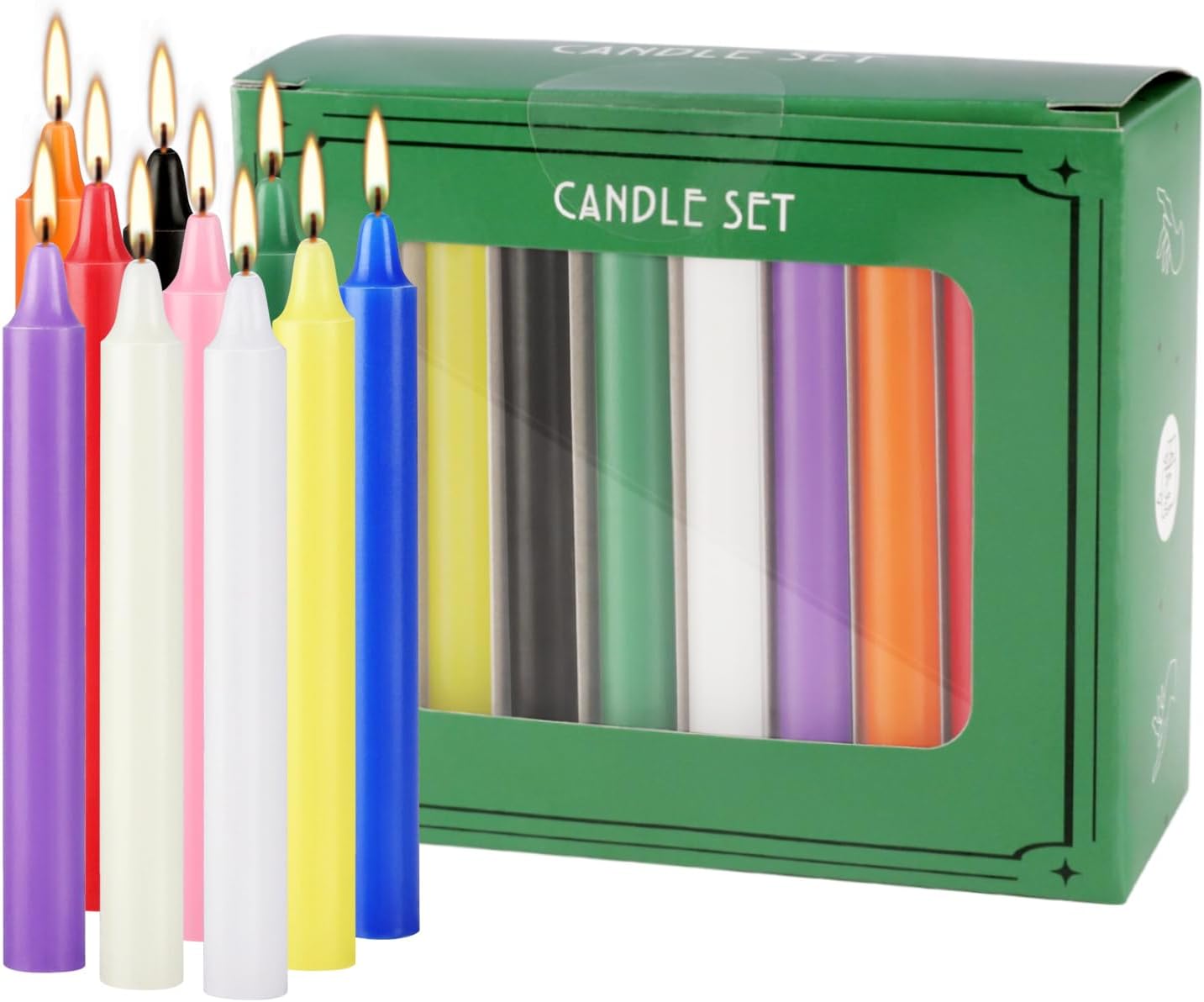 Candle Making Place - 20 petites bougies colorées en bâtonnets,